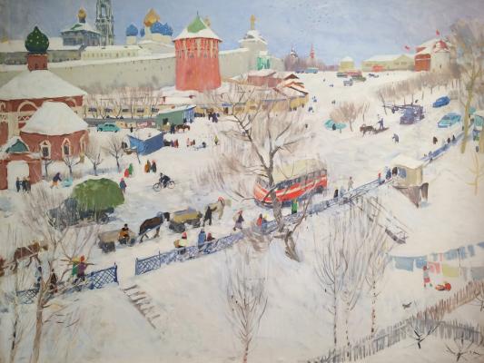 Выржиковский Эдвард Яковлевич. Зима в Загорске. Выржиковский Эдвард Яковлевич. Зима в Загорске.