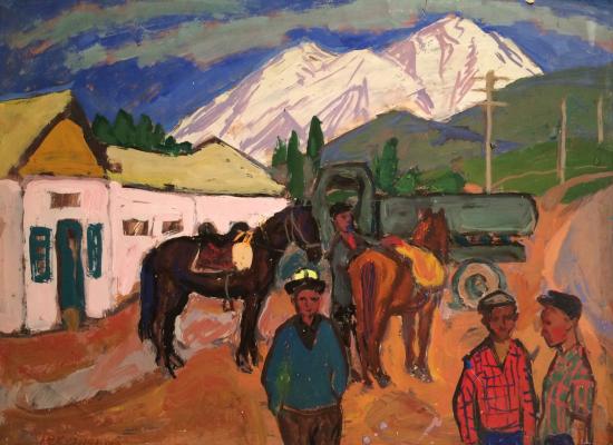 Кузнецов Юрий Михайлович. Поселок в горах. Кузнецов Юрий Михайлович. Поселок в горах.
