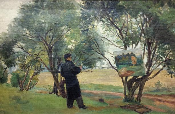 Гиппиус Наталия Александровна. Художник на пленэре