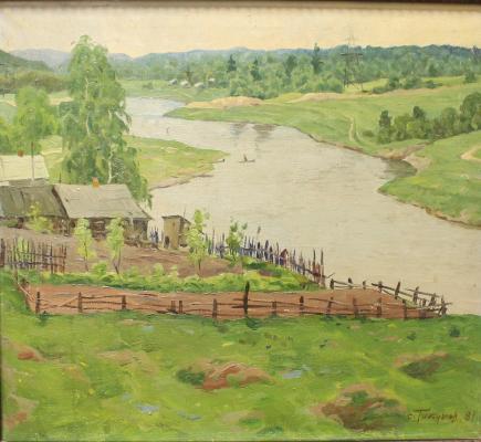 Тикунов Сергей Андреевич. На реке Мсте. Тикунов Сергей Андреевич. На реке Мсте.
