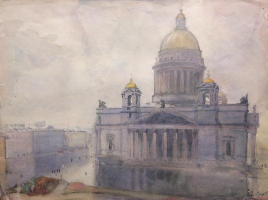 Хряков Александр Фёдорович. Вид на Исаакиевскую площадь.