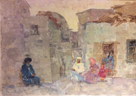 Саханов Александр Иванович. Средняя Азия. Кишлак в горах. Саханов Александр Иванович. Средняя Азия. Кишлак в горах.