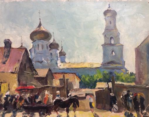 Перов Александр Петрович. Торговая площадь в небольшом городке Перов Александр Петрович. Торговая площадь в небольшом городке