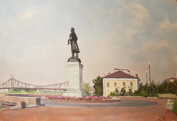 Кибардин Георгий Владимирович. Памятник на площади