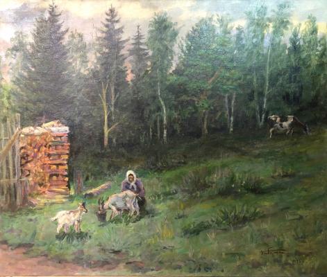 Кибардин Георгий Владимирович. Кормит коз Кибардин Георгий Владимирович. Кормит коз
