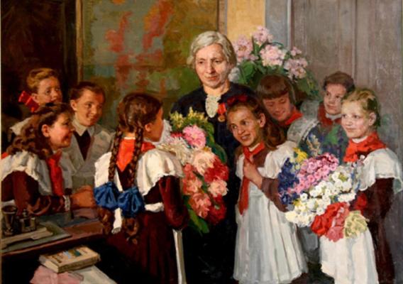 Харьковский Абрам Моисеевич (Авраам Менашевич). Встреча с учительницей Харьковский Абрам Моисеевич (Авраам Менашевич). Встреча с учительницей