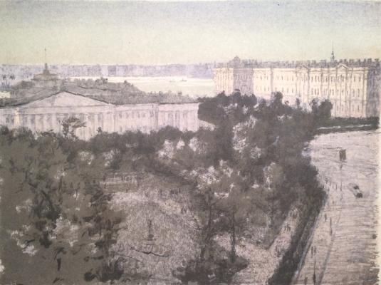 Ванеев Петр Иванович. Ленинград. У Дворцовой площади. Ванеев Петр Иванович. Ленинград. У Дворцовой площади.