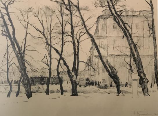 Ванеев Петр Иванович. Ленинград. Городской пейзаж Ванеев Петр Иванович. Ленинград. Городской пейзаж