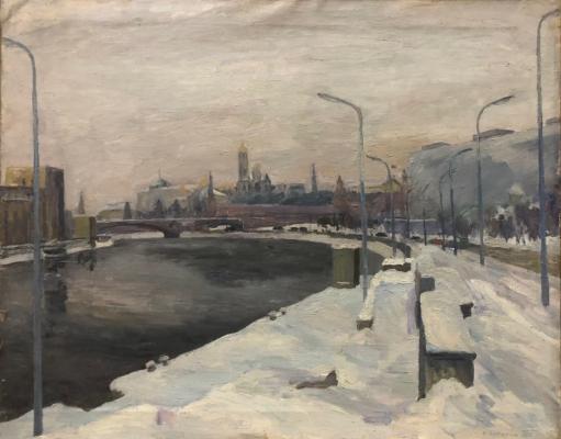 Антипин "Зима. Набережные Москва-реки"