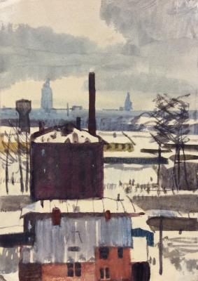 Васин Александр Андреевич. Москва. Индустриальный пейзаж Васин Александр Андреевич. Москва. Индустриальный пейзаж