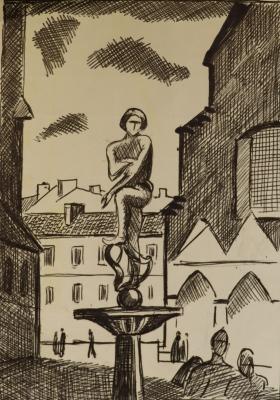 Оссовский Петр Павлович. Скульптура на городской площади