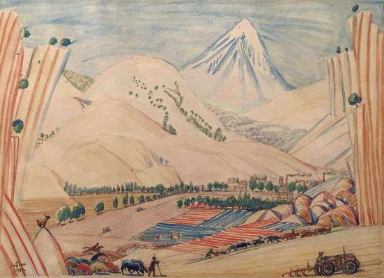 Сарьян Мартирос Сергеевич. Пейзаж. Социалистическое строительство в Армении Сарьян Мартирос Сергеевич. Пейзаж. Социалистическое строительство в Армении