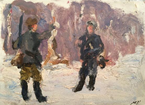 Кончаловский Михаил Петрович. Два охотника. Кончаловский Михаил Петрович. Два охотника.