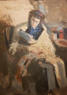 Ситников Василий Яковлевич. Портрет дамы с шалью Ситников Василий Яковлевич. Портрет дамы с шалью