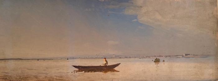 Котов Николай Георгиевич. Лодка на реке