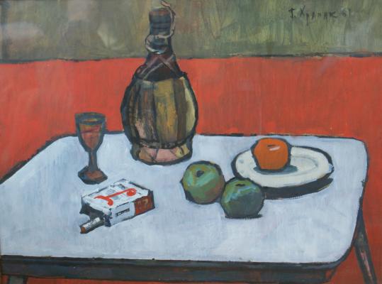 Храпак Георгий Васильевич. Натюрморт с пачкой сигарет Храпак Георгий Васильевич. Натюрморт с пачкой сигарет