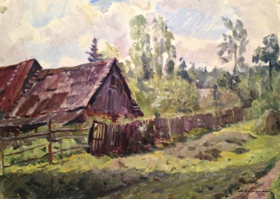 Оболенский Михаил Васильевич. Деревенский пейзаж. Оболенский Михаил Васильевич. Деревенский пейзаж.