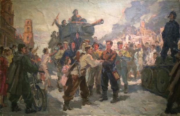 Неизвестный художник . Встреча победителей Неизвестный художник . Встреча победителей
