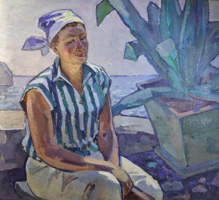 Васин Виктор Фёдорович. Портрет с агавой