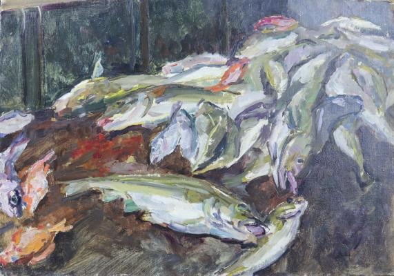 Черкес Даниил Яковлевич. Натюрморт с рыбой