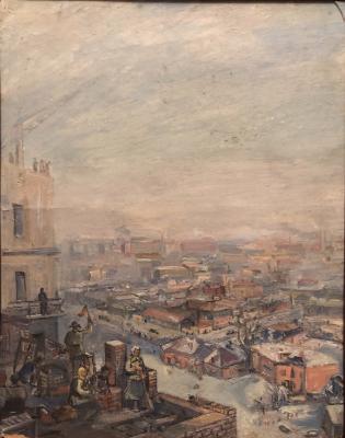 Лабас Александр Аркадьевич. Москва. Стройка. Лабас Александр Аркадьевич. Москва. Стройка.
