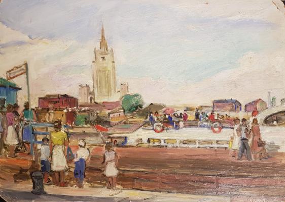 Лабас Александр Аркадьевич. У причала Москвы-реки Лабас Александр Аркадьевич. У причала Москвы-реки