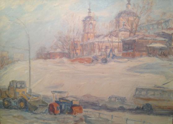 Дехтерёва Татьяна Александровна. Уборка снега на Яузе. Дехтерёва Татьяна Александровна. Уборка снега на Яузе.