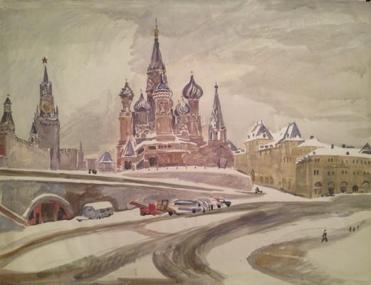 Пискарёва Анна Николаевна. Вид на собор Василия Блаженного Пискарёва Анна Николаевна. Вид на собор Василия Блаженного