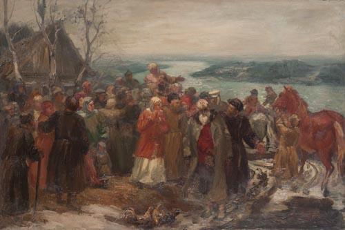 Лебедев Дмитрий Васильевич. Деревенский сход. Лебедев Дмитрий Васильевич. Деревенский сход.