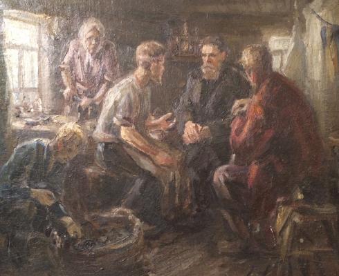 Лобковский Александр Александрович "Писатель Владимир Галактионович Короленко у павловских кустарей." Лобковский Александр Александрович "Писатель Владимир Галактионович Короленко у павловских кустарей."