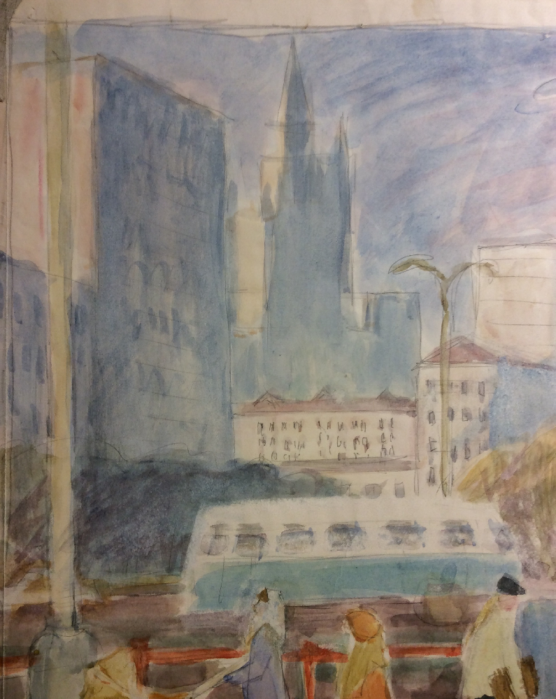 Коровина Антонина Павловна. Москва. У пешеходного перехода. Коровина Антонина Павловна. Москва. У пешеходного перехода.