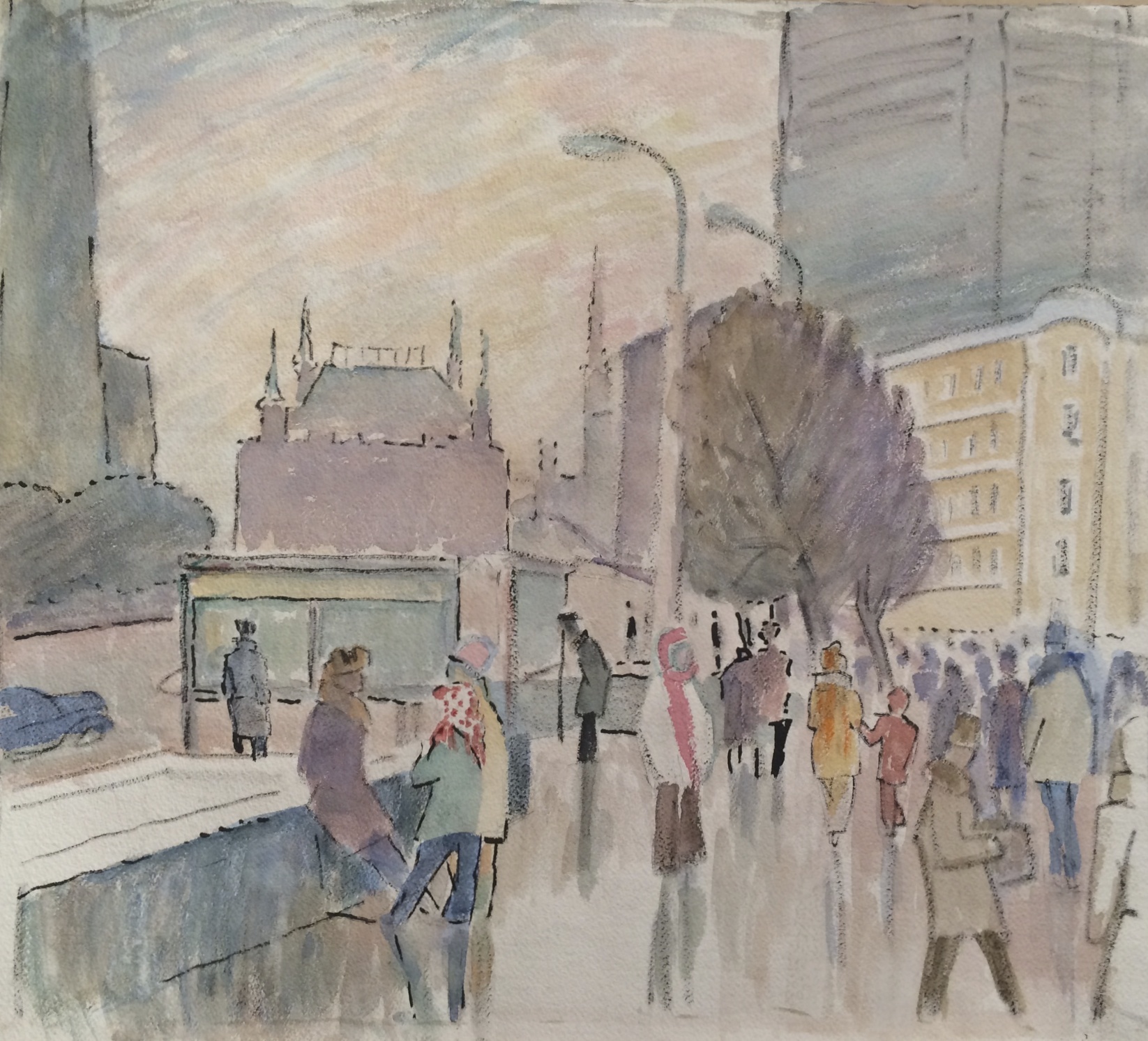 Коровина Антонина Павловна. Москва. На улице. Коровина Антонина Павловна. Москва. На улице.