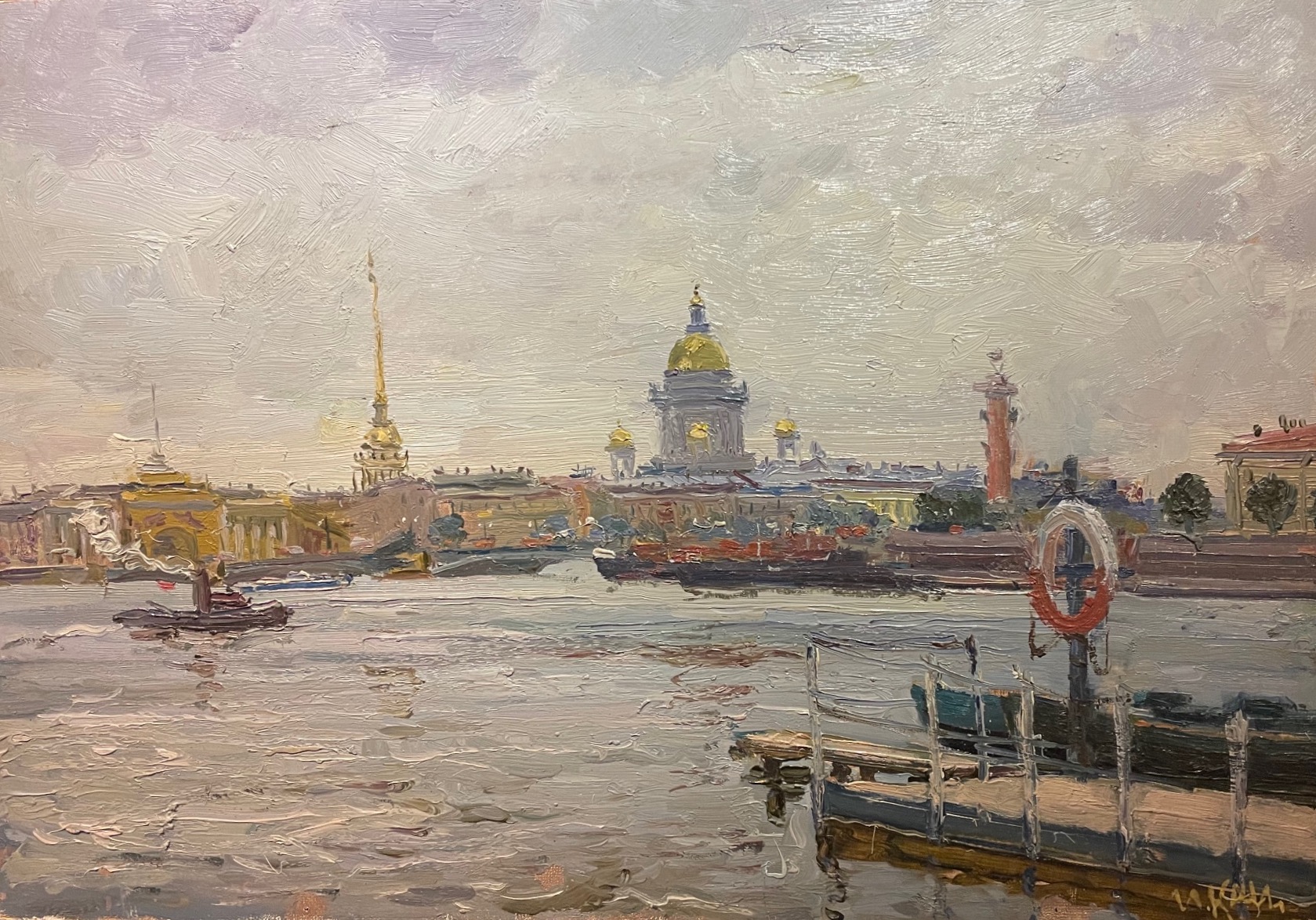 Кац Илья Львович. Ленинград. Пристань у Васильевского острова Кац Илья Львович. Ленинград. Пристань у Васильевского острова