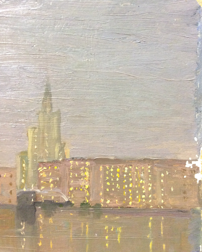 Кузнецов-Волжский Михаил Александрович. Москва-река.Вечерние огни. Кузнецов-Волжский Михаил Александрович. Москва-река.Вечерние огни.