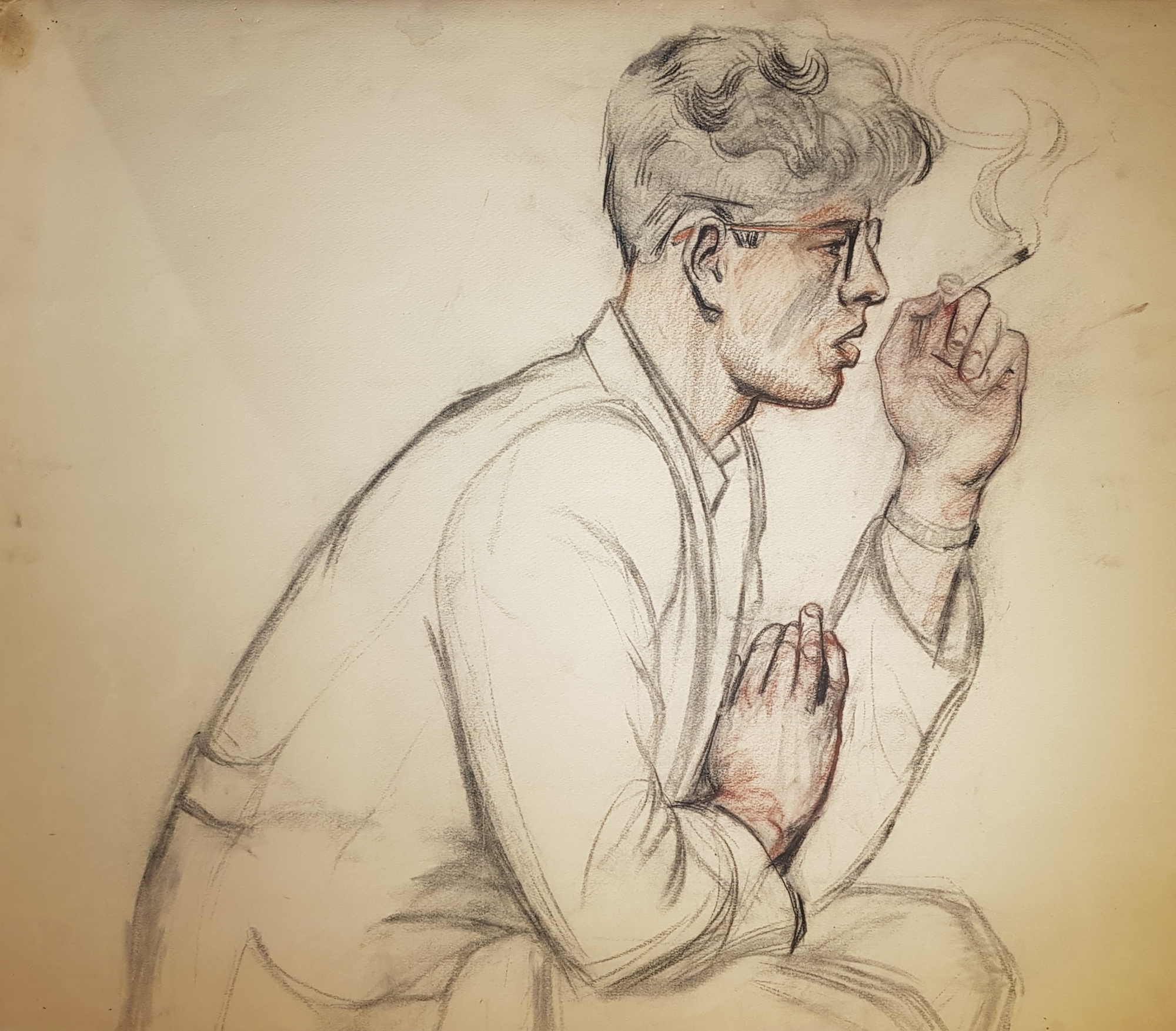 Барвенко Виктор Петрович. Портрет мужчины с сигаретой