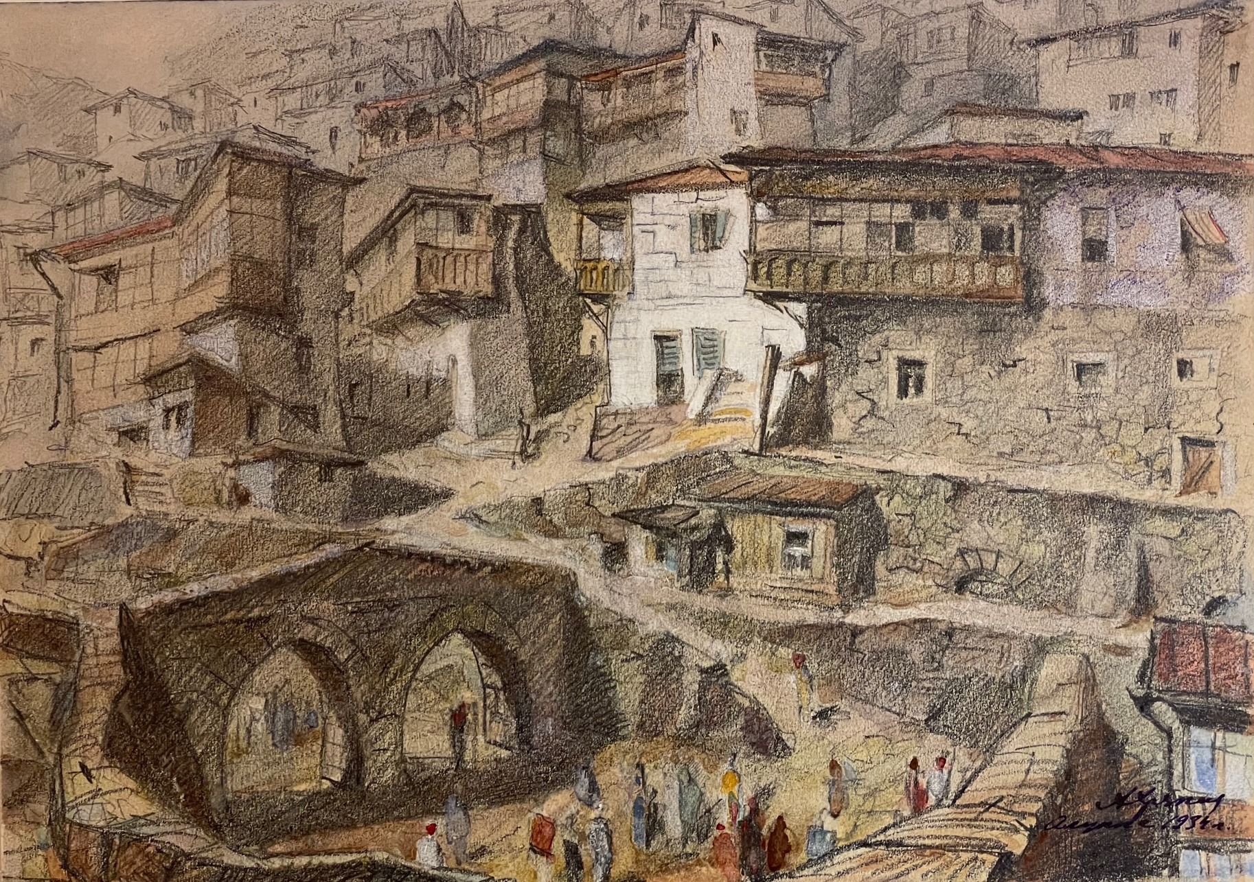 Хряков Александр Фёдорович. Алупка. Старый базар Хряков Александр Фёдорович. Алупка. Старый базар