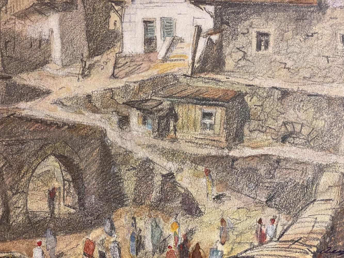 Хряков Александр Фёдорович. Алупка. Старый базар Хряков Александр Фёдорович. Алупка. Старый базар