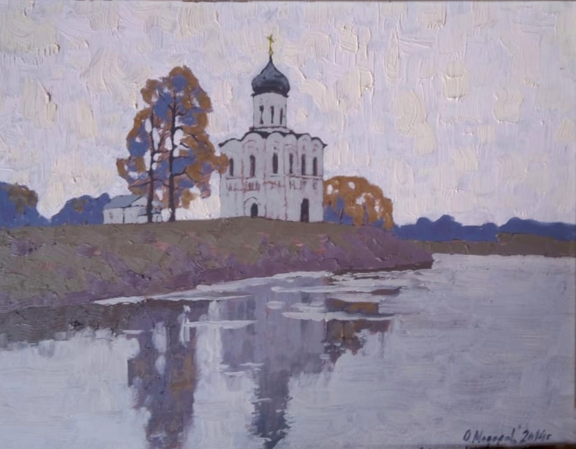 Модоров Олег Николаевич. Покров на Нерли осенью Модоров Олег Николаевич. Покров на Нерли осенью