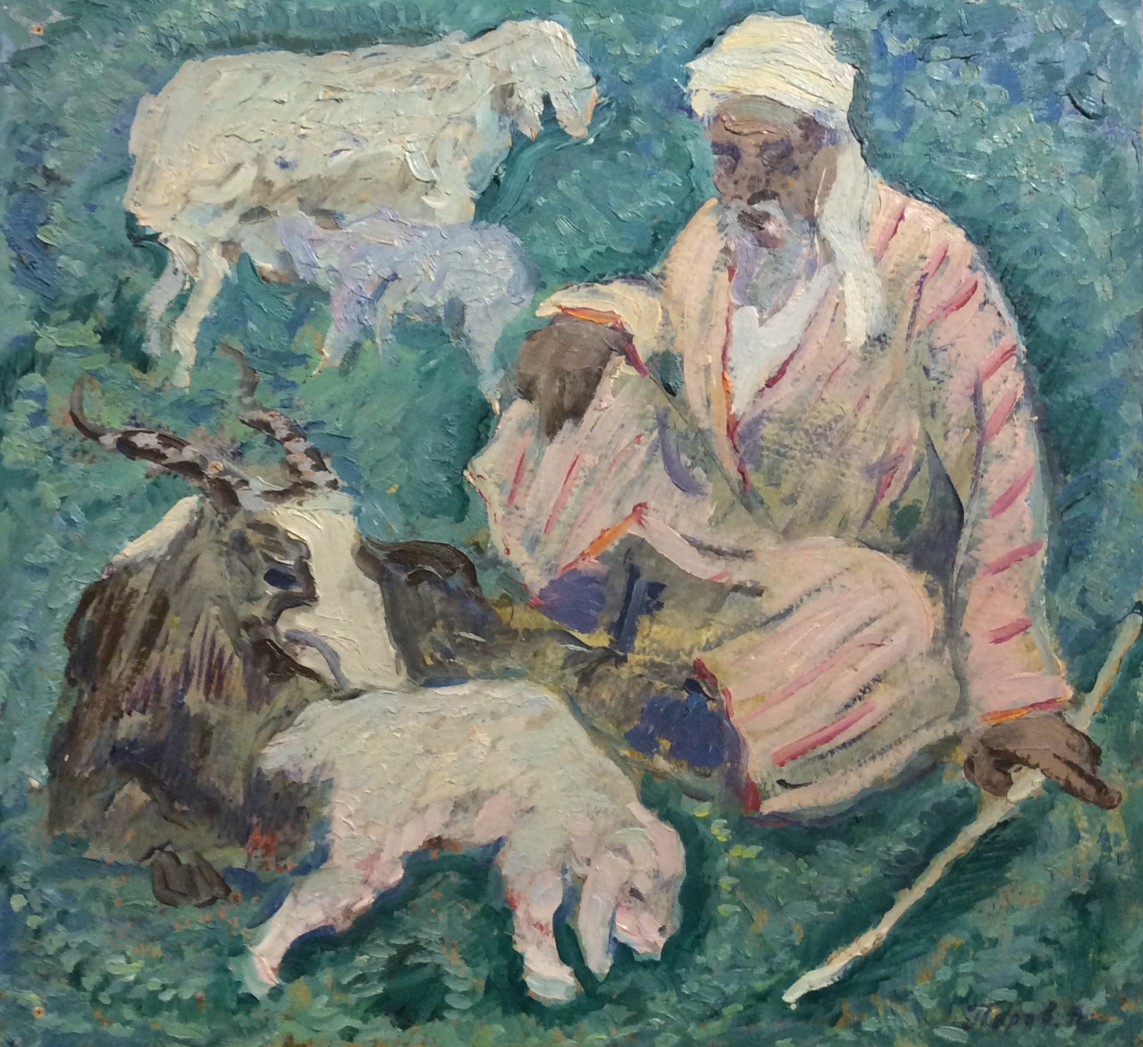 Перов Александр Петрович. Пастух с овцами Перов Александр Петрович. Пастух с овцами