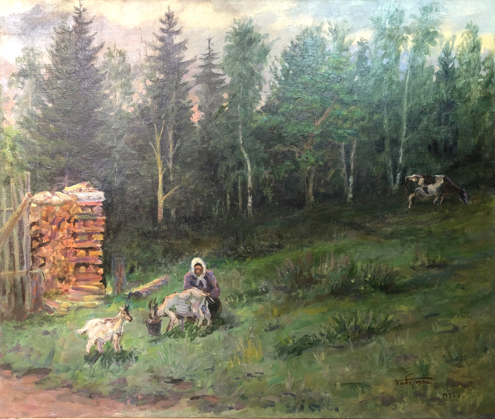 Кибардин Георгий Владимирович. Кормит коз Кибардин Георгий Владимирович. Кормит коз