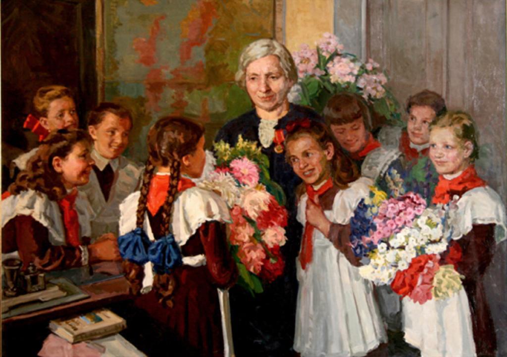 Харьковский Абрам Моисеевич (Авраам Менашевич). Встреча с учительницей Харьковский Абрам Моисеевич (Авраам Менашевич). Встреча с учительницей