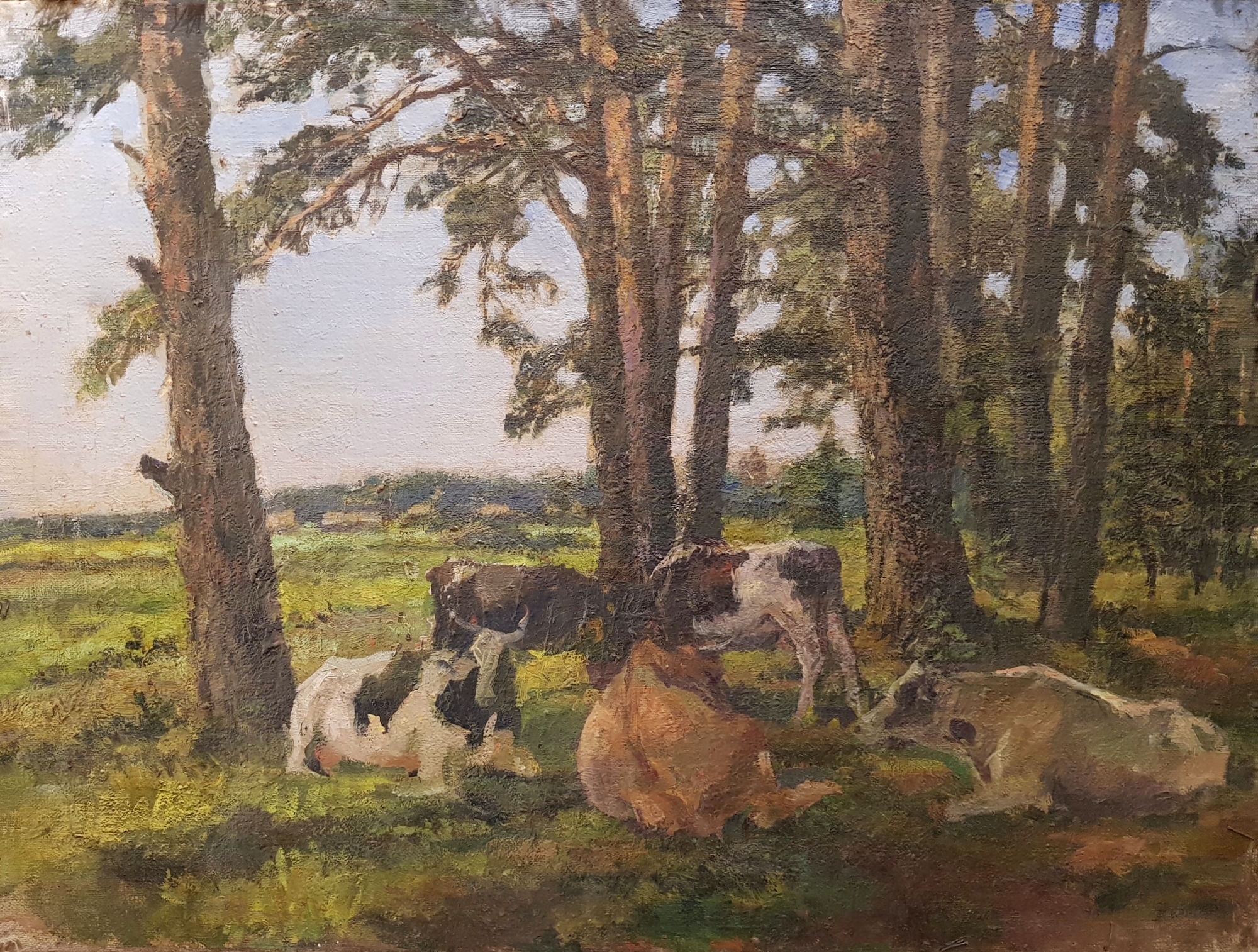 Ванециан Арам Врамшапу. Коровы отдыхают в тени деревьев