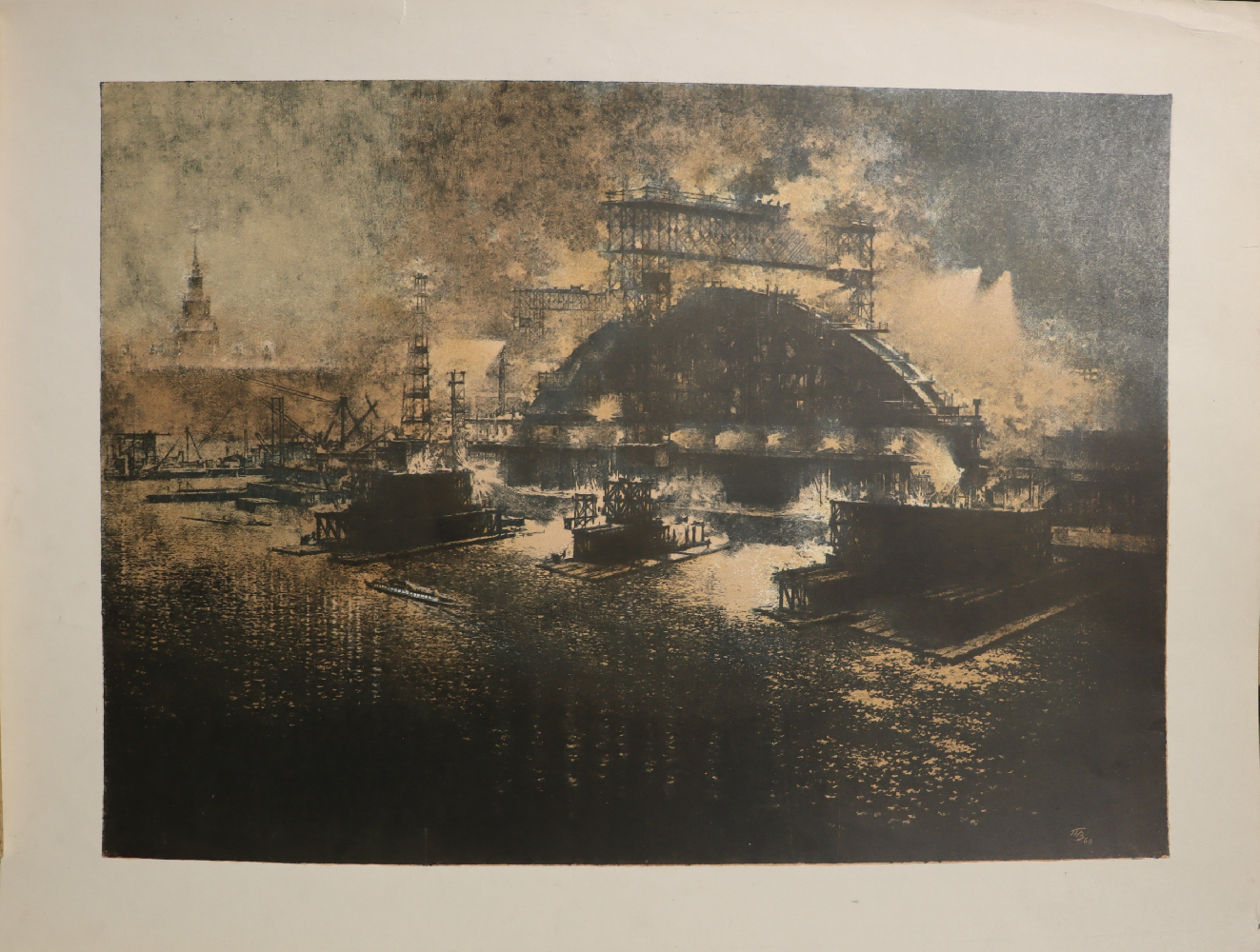 Ванеев Петр Иванович. Строительство двухъярусного моста в Москве. Метромост