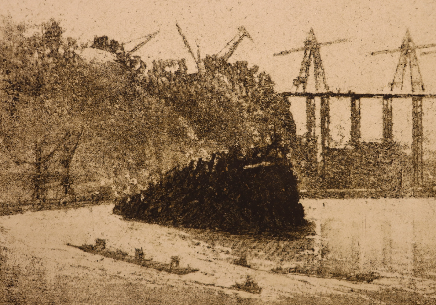 Ванеев Петр Иванович. Плотина Усть-Илимской ГЭС. Острова Лосята на Ангаре