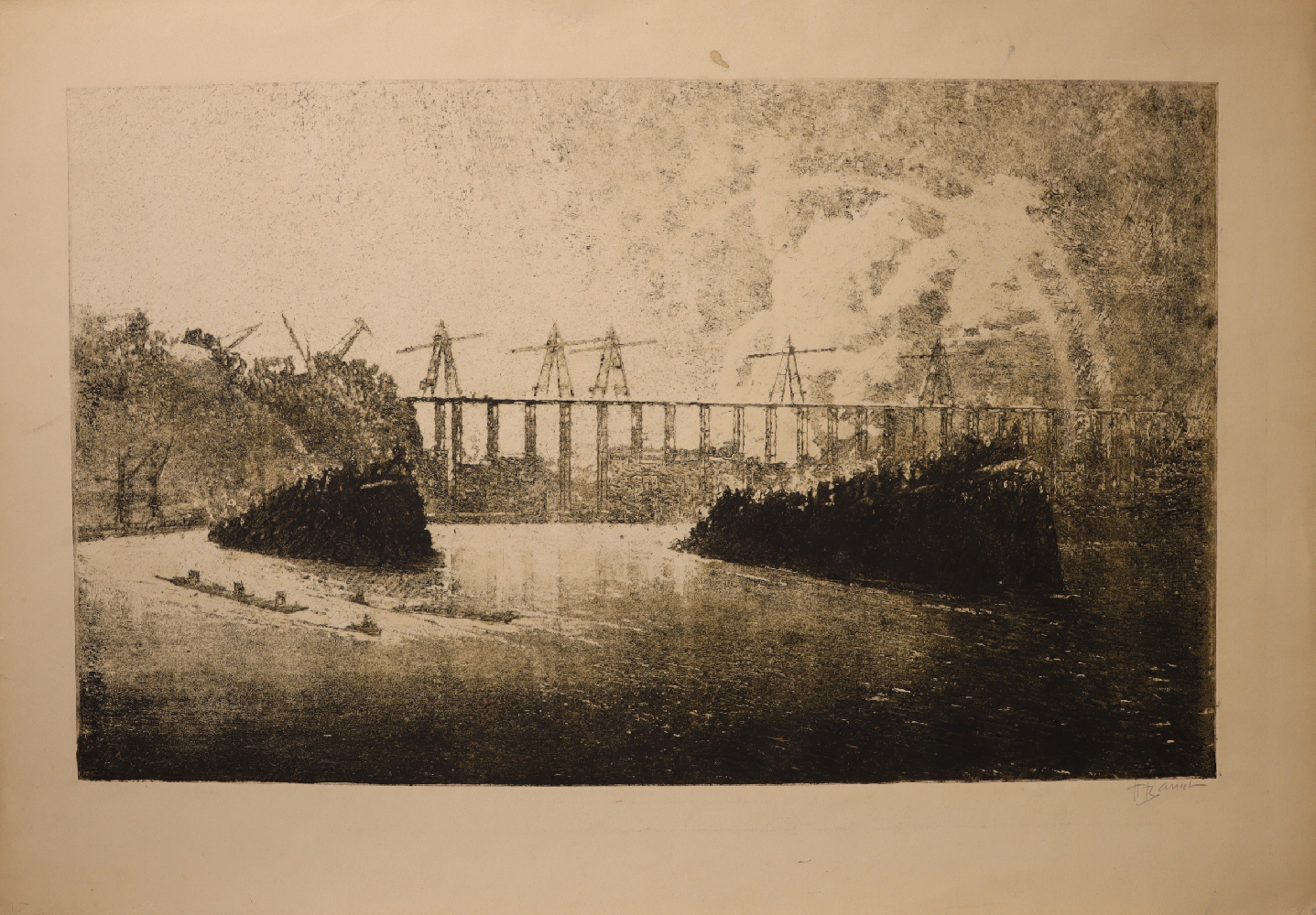 Ванеев Петр Иванович. Плотина Усть-Илимской ГЭС. Острова Лосята на Ангаре