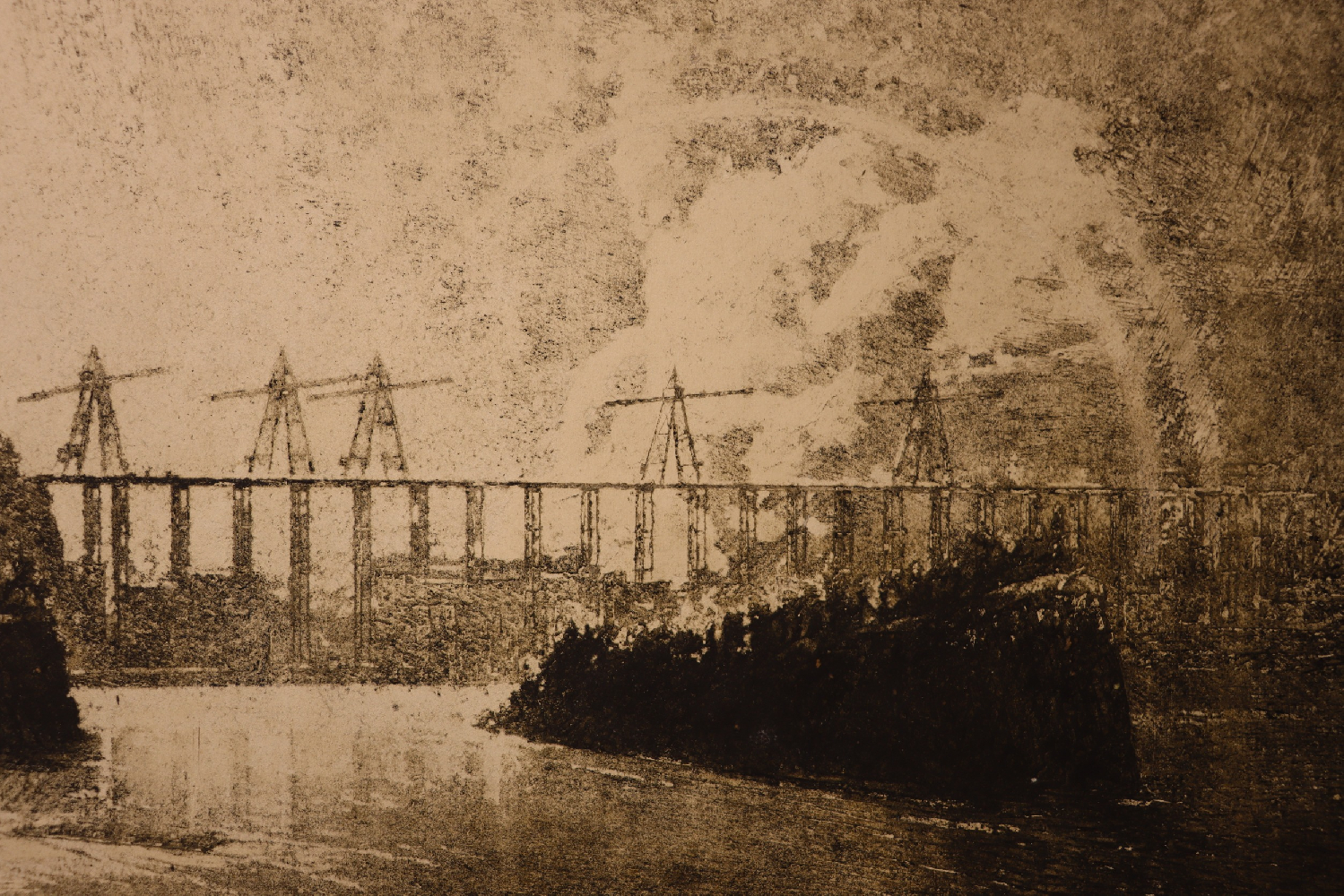 Ванеев Петр Иванович. Плотина Усть-Илимской ГЭС. Острова Лосята на Ангаре