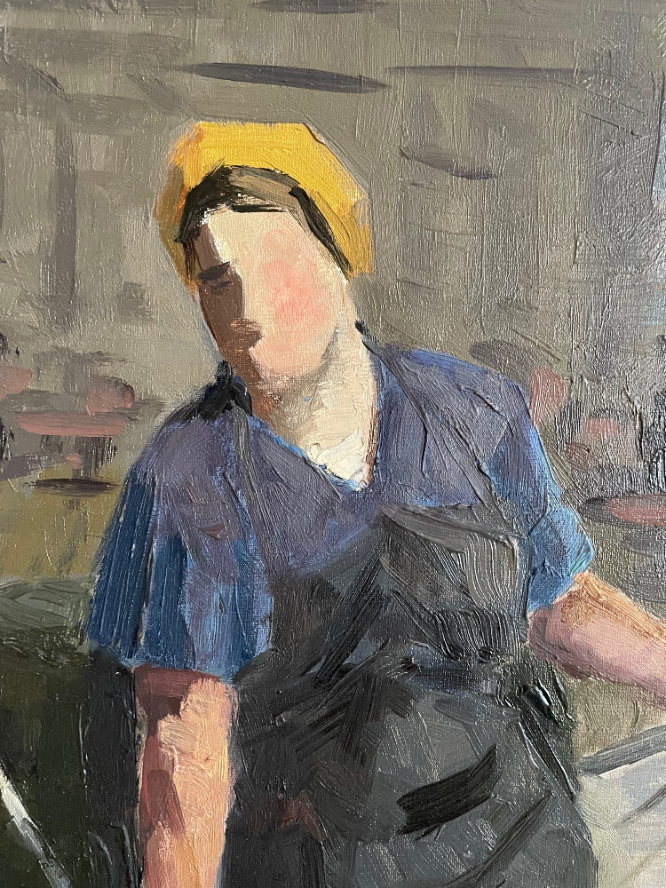 Прошкин Виктор Николаевич. Работница на погрузчике