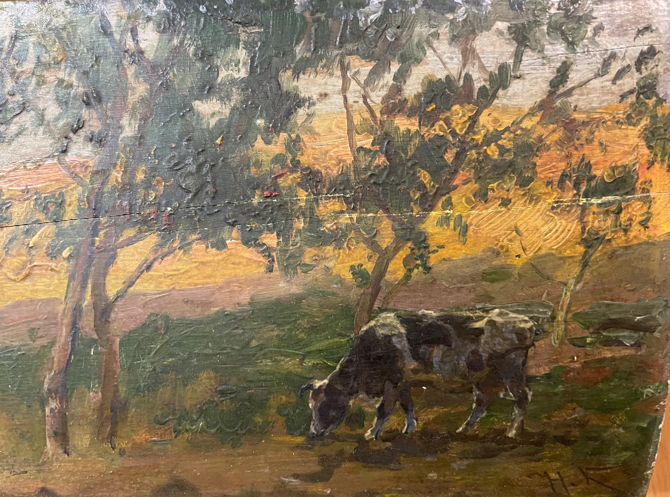 Кузнецов Николай Дмитриевич. Пейзаж с коровой Кузнецов Николай Дмитриевич. Пейзаж с коровой
