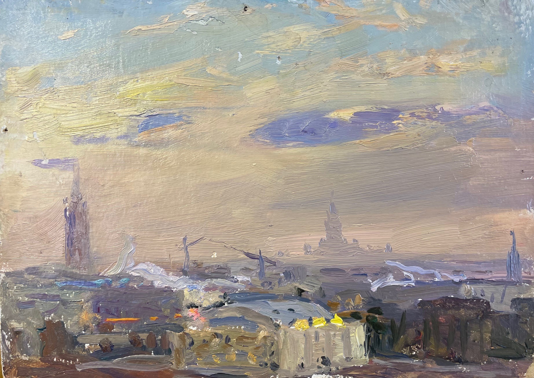 Чебаков Никита Никанорович. Москва. Вид на МГУ Чебаков Никита Никанорович. Москва. Вид на МГУ