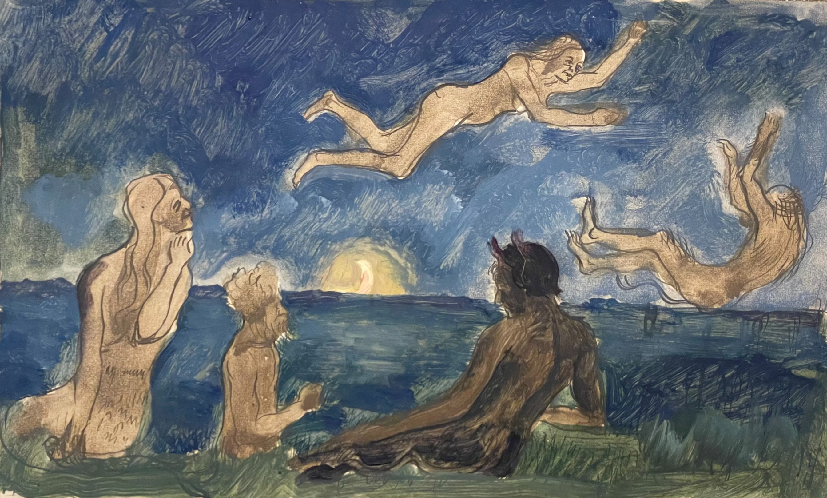 Андреев Александр Александрович. На озере в лунную ночь Андреев Александр Александрович. На озере в лунную ночь